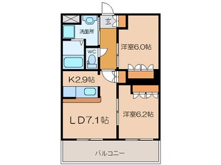 小江駅 徒歩5分 1階の物件間取画像